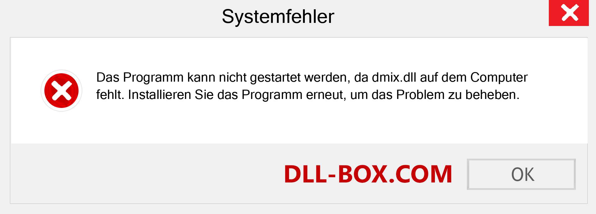 dmix.dll-Datei fehlt?. Download für Windows 7, 8, 10 - Fix dmix dll Missing Error unter Windows, Fotos, Bildern